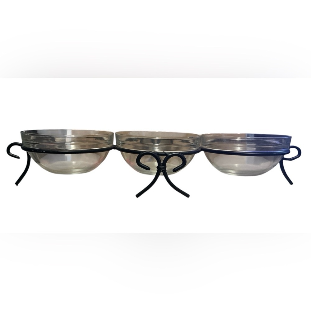 3PC GLASS SERVING BOWL SET
